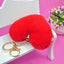 Cute Heart Shaped Alloy Plush Women's Keychain and Car Pendant Gift