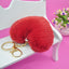 Cute Heart Shaped Alloy Plush Women's Keychain and Car Pendant Gift