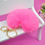 Cute Heart Shaped Alloy Plush Women's Keychain and Car Pendant Gift