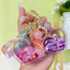 Cute Heart Acrylic Women's Bag Pendant Keychain with Glitter Liquid Sand