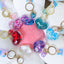 Cute Heart Acrylic Women's Bag Pendant Keychain with Glitter Liquid Sand