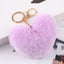 Cute Heart Shaped Plush Keychain for Bags and Cars