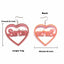 Cute Pink Hollow Heart Acrylic Dangle Earrings for Women