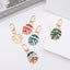 Cute Leaf Alloy Keychain for Women - Colorful Bag Charm and Gift Accessory