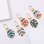 Cute Leaf Alloy Keychain for Women - Colorful Bag Charm and Gift Accessory