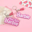 Acrylic Letter Women's Bag Pendant Keychain with Tassel Charm