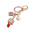 Cute Bow Knot Perfume Bottle Pearl Keychain for Women