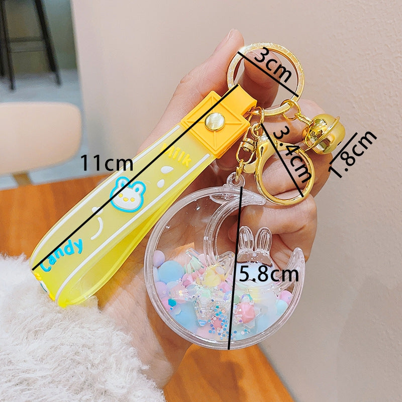 Cute Moon Acrylic Patchwork Women's Bag Charm Keychain