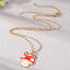 Cute Cartoon Mushroom Enamel Pendant Necklace