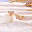 Cute Pastoral 18K Gold Butterfly Stainless Steel Epoxy Stud Earrings for Women