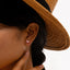 Cute Pastoral 18K Gold Butterfly Stainless Steel Epoxy Stud Earrings for Women