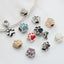 Cute Paw Print Zinc Alloy Zircon Beads for DIY Necklace Jewelry Accessories