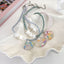 Pentagram Shell Beaded Resin Inlay Pearl Choker Necklace for Women