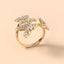 Elegant Asymmetrical Butterfly Rhinestone Unisex Ring