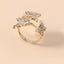 Elegant Asymmetrical Butterfly Rhinestone Unisex Ring