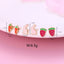 Cute Romantic Strawberry Carrot Alloy Handmade Girl's Earrings