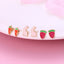 Cute Romantic Strawberry Carrot Alloy Handmade Girl's Earrings