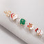 Cute Santa Claus Snowman Elk Enamel Alloy Ring Set for Women - 5 Pieces Holiday Collection