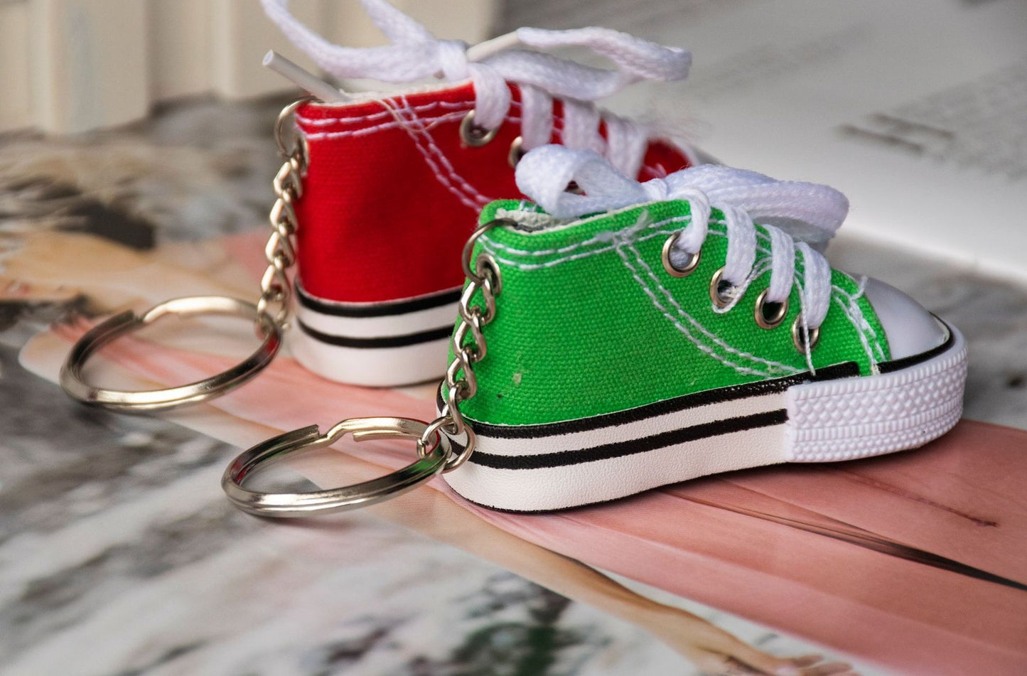 Colorful Canvas Sneaker Keychain Pendant Accessory