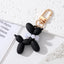 Cute Cartoon Balloon Dog Pearl Keychain Pendant