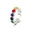 Cute Smiley Face 925 Sterling Silver Enamel Open Ring