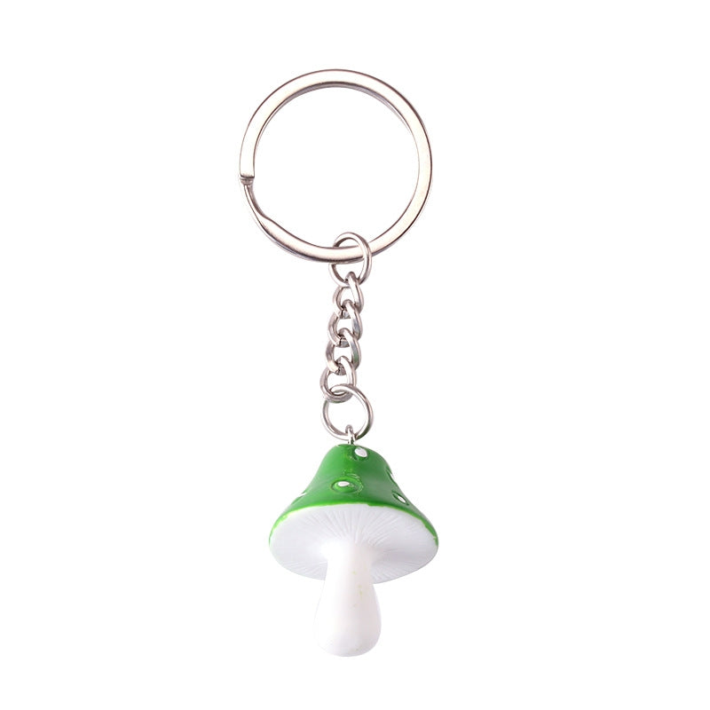 Cute Streetwear Colorful Mushroom Acrylic Alloy Keychain Pendant