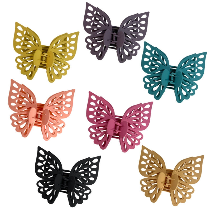 Korean-Style Double-Layered Hollow Butterfly Hair Claw Clip