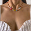 Cute Daisy Imitation Pearl and Colorful Beaded Women's Necklace