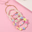 Cute Flower Beaded Children's Bracelet Set - Colorful Acrylic Butterfly Design