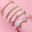 Cute Flower Beaded Children's Bracelet Set - Colorful Acrylic Butterfly Design