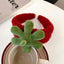 Cute Sweet Fruit Plush Hair Band Set - Red Strawberry Tomato Leaf Design