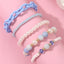 Cute Geometric Alloy and Imitation Pearl Beaded Children's Bracelet