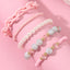 Cute Geometric Alloy and Imitation Pearl Beaded Children's Bracelet