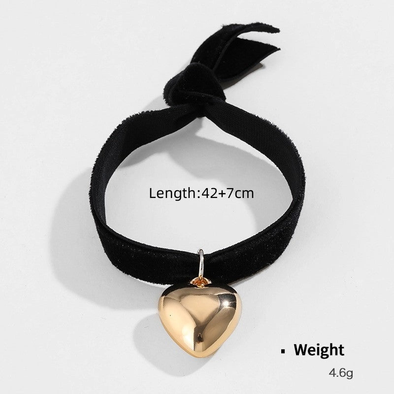 Heart Shape Elastic Velvet Bracelet - Valentine's Day Collection Women's Fashion Accessories