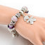 Silver Plated Crystal Beaded Bracelet for Kids and Women