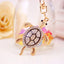 Cute Tortoise Rhinestone Inlay Zinc Alloy Keychain Pendant