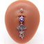 Tropical Jellyfish Zircon White Gold Plated Belly Button Ring