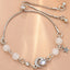 Cute Star and Moon Tassel Opal Glass Bracelet - Fashionable Alloy Design