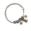 Vintage Star Bear Sterling Silver Multi-Pendant Bracelet - Women's Fashion Accessory
