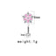 Cute Snowflake Zircon Rhinestone Stainless Steel Eyebrow Piercing Jewelry