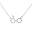 Deathly Hallows Glasses Pendant Necklace in Gold and Silver Lightning Bolt Design