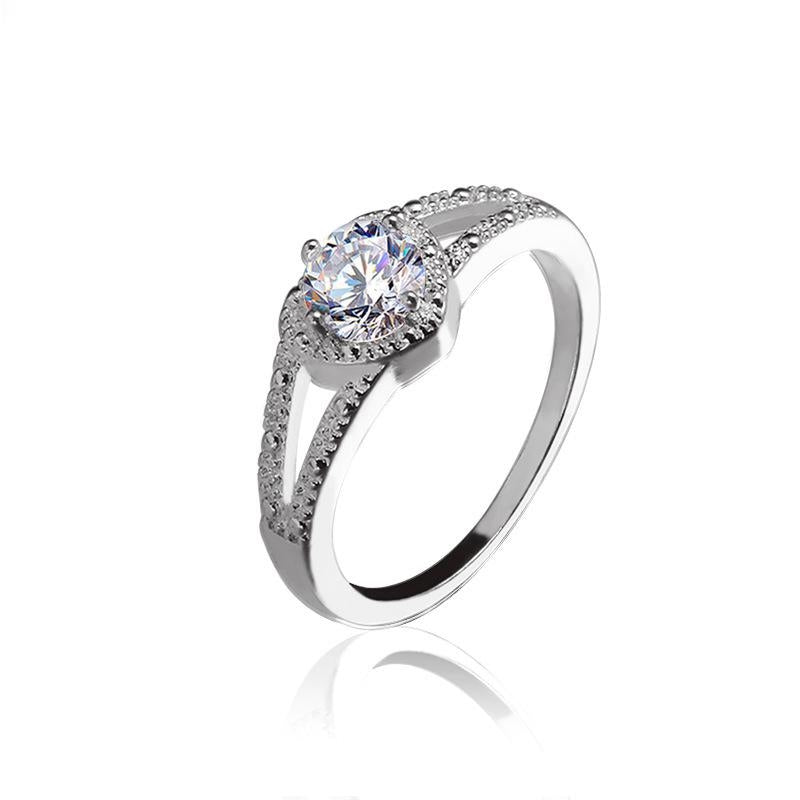 Diamond Heart Shaped Love Ring - Wedding Jewelry with Flash Diamond