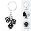 Dice Shaped Resin Keychain Accessory