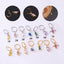 Fashion Animal Ear Cartilage Rings & Studs with Colorful Zircon Dinosaur Pendant, 316 Stainless Steel Copper Plated, 18g Piercing Jewelry