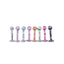 Geometric Stainless Steel Ear Cartilage and Lip Studs - 8 Colors Lacquered Finish