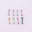 Geometric Stainless Steel Ear Cartilage and Lip Studs - 8 Colors Lacquered Finish