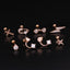 Geometric Lightning Zircon Stud Earrings for Women - Stainless Steel & Copper