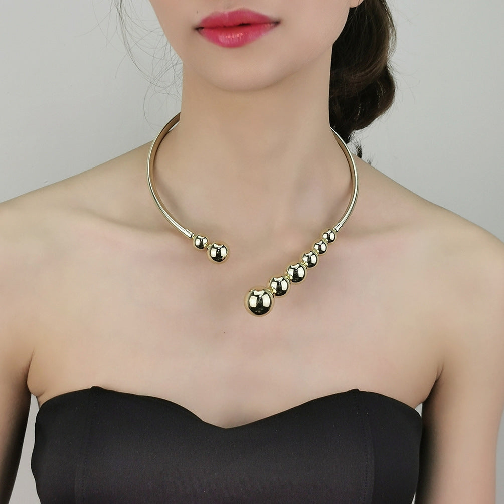 Elegant Alloy Plated Women's Punk Choker Necklace