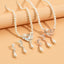 Elegant Bridal Imitation Pearl Rhinestone Jewelry Set - Necklace and Earrings