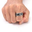 Elegant Luxurious Color Block 18K Gold Plated Stainless Steel Masonic Men's Ring